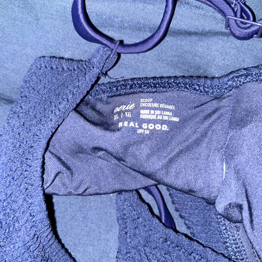 Blue Textured Bikini Set - Picture 4 of 5